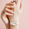 Đồng hồ thạch anh nữ dây da vàng hồng - Kiểu giản dị, quà sinh nhật, 85.800₫ 8
