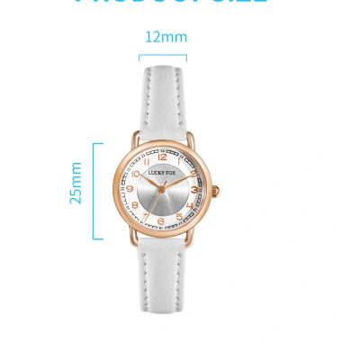 Đồng hồ thạch anh nữ dây da vàng hồng - Kiểu giản dị, quà sinh nhật, 85.800₫
