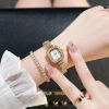 Đồng hồ thời trang nữ DZG D4 mặt vuông 4 cườm, dây kim loại hot - Giá 33.000₫ 3