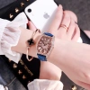 Đồng hồ thời trang nữ DZG dây da mặt đính đá siêu đẹp - Khuyến mãi 23.000đ 5
