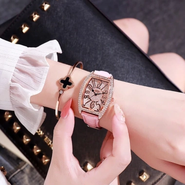 Đồng hồ thời trang nữ DZG dây da mặt đính đá siêu đẹp - Khuyến mãi 23.000đ 8