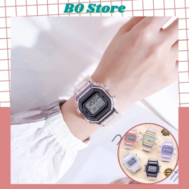 Đồng hồ thời trang Unisex SportT DH17 dây trong suốt mặt điện tử đa năng - 10.000₫