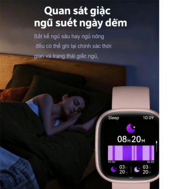 Đồng hồ thông minh HD 1,72 inch, nhịp tim, BT 5.3, Android iOS, pin lâu 590k