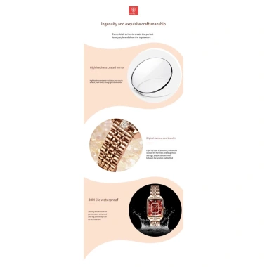 Đồng hồ Thụy Sĩ POEDAGAR vuông sang trọng nữ, thép không gỉ, hỗ trợ cổ tay, thạch anh, chống nước 480k 8 Đồng hồ Thụy Sĩ POEDAGAR vuông sang trọng nữ, thép không gỉ, hỗ trợ cổ tay, thạch anh, chống nước 480k 8