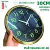 Đồng Hồ Treo Tường Dạ Quang Phát Sáng Ban Đêm Kim Trôi A3 - Eco Store VN 133.999₫