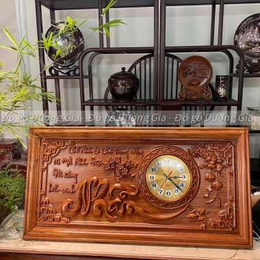 Đồng hồ treo tường gỗ Hương 41x81 sang trọng - Giá giảm 14,3 triệu, khuyến mãi