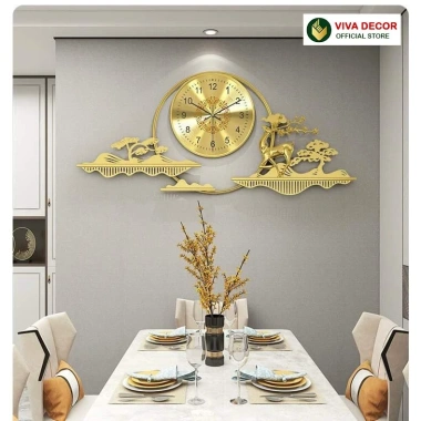 Đồng Hồ Treo Tường HƯƠU TÀI LỘC Kim Trôi Cao Cấp VIVA DECOR Lianzhang V293 Giá ưu đãi 969.000₫