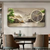 Đồng hồ treo tường kim trôi Hươu Tuần Lộc Trang trí phòng khách ngủ quà tặng 250k