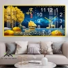 Đồng hồ treo tường kim trôi Hươu Tuần Lộc Trang trí phòng khách ngủ quà tặng 250k 8