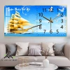 Đồng hồ treo tường kim trôi Hươu Tuần Lộc Trang trí phòng khách ngủ quà tặng 250k 9