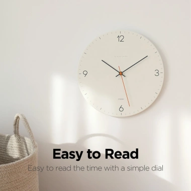 Đồng hồ treo tường Mooas im lặng tròn đơn giản - Quét chống dính, pin, giá ưu đãi 585.000 VND