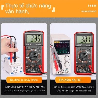 Đồng Hồ Vạn Năng DT9.205A Màn Hình Kỹ Thuật Số Độ Chính Xác Cao Giá chỉ 124.262 VND