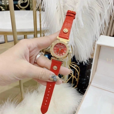 Đồng hồ Versace nữ đính cúc mặt tròn 26mm dây da đá - Bảo hành 12 tháng, giá 225.000 VND, tuyển sỉ toàn quốc