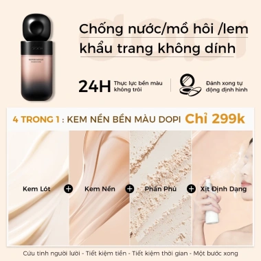 DOPI Kem nền không lem lâu trôi 24h kiểm soát dầu chống nước 35ml 359.000₫ 5