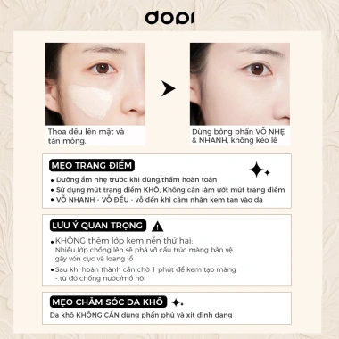 DOPI Kem nền không lem lâu trôi 24h kiểm soát dầu chống nước 35ml 359.000₫ 9