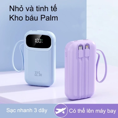 Dosen PD22.5W Power Bank 10.000mAh/25.000mAh, Dây Đôi, Màn Hình LED Tích Hợp - Giá 389.800 VND 5