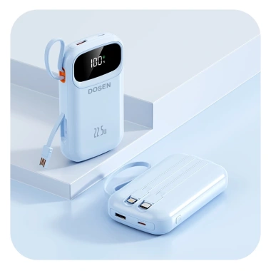 Dosen PD22.5W Power Bank 10.000mAh/25.000mAh, Dây Đôi, Màn Hình LED Tích Hợp - Giá 389.800 VND 10