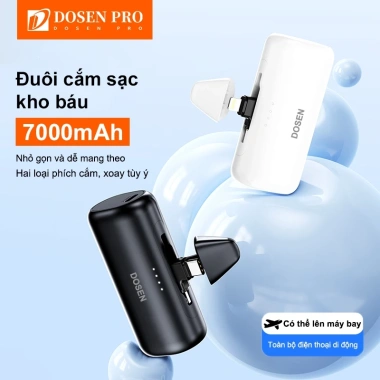 Dosen Pro 7.000mAh Power Bank Type-C sạc nhanh cho điện thoại, đồng hồ, tai nghe - 179.800₫ Dosen Pro 7.000mAh Power Bank Type-C sạc nhanh cho điện thoại, đồng hồ, tai nghe - 179.800₫