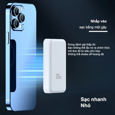 Dosen Pro Mini P3 12.000mAh Không Dây 22.5W Sạc Nhanh Nam Châm Giá 300.909 VND