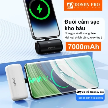 Dosen Pro Mini Power Bank 7.000mAh Type-C, sạc nhanh đa thiết bị, giá chỉ 179.800 đ Dosen Pro Mini Power Bank 7.000mAh Type-C, sạc nhanh đa thiết bị, giá chỉ 179.800 đ