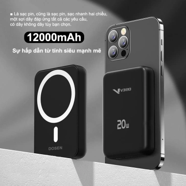 Dosen Pro Mini Powerbank Không Dây 10.000mAh/12.000mAh 22.5W Sạc Nhanh Giá ưu đãi 580k 3