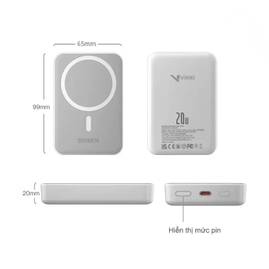 Dosen Pro Mini Powerbank Không Dây 10.000mAh/12.000mAh 22.5W Sạc Nhanh Giá ưu đãi 580k 7