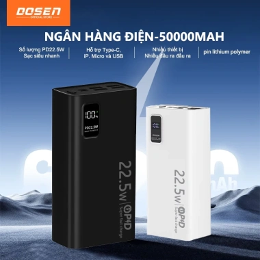 Dosen Pro Power Bank PD 22.5W 30.000mAh – Pin dự phòng LED tích hợp, sạc nhanh, chỉ 209.800 VND