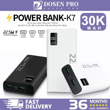 Dosen Pro Sạc Dự Phòng PD22.5W 30.000mAh - Pin Dự Phòng 80.000mAh, Màn Hình LED, Giá 228.626 VND