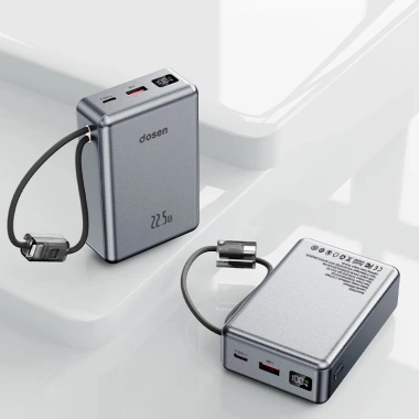 Dosen sạc dự phòng PD 22.5W 10.000-20.000mAh dây đôi, màn hình LED tích hợp - Đầy năng lượng mọi nơi