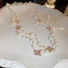 DREJEW Dây Chuyền Dáng Dài Mặt Hoa Ngọc Trai - Hàn Quốc, Vòng Cổ Nữ Giá 120k 2