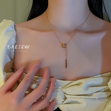 DREJEW Dây chuyền thép titan mặt hình học Hàn Quốc - Giá 69.564, giảm