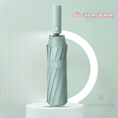 Dù Che Mưa Nắng Tự Động Mini 24 Nan Gấp Gọn, 2 Người Ngoài Trời, Chống Lật, Cản 99% UV - 108.400 VND 7