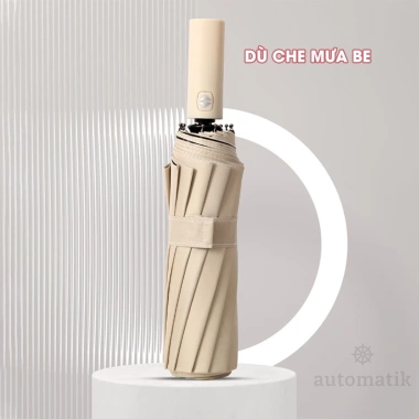 Dù Che Mưa Nắng Tự Động Mini 24 Nan Gấp Gọn, 2 Người Ngoài Trời, Chống Lật, Cản 99% UV - 108.400 VND 9