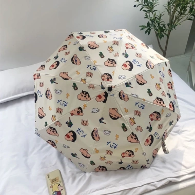 Dù gấp tự động chống mưa nắng in hình Shin‑Chan dễ thương cho nữ giá 165.699₫