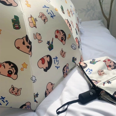 Dù gấp tự động chống mưa nắng in hình Shin‑Chan dễ thương cho nữ giá 165.699₫