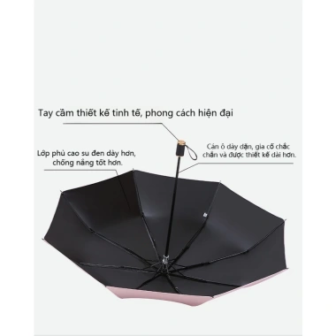 Dù Gấp Tự Động Siêu Nhẹ Chống UV - Che Nắng Tốt, Dễ Mang Theo, Ô Mini Cao Cấp