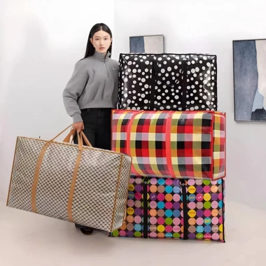 Du lịch tiện lợi: Túi đựng hành lý gập lại Quilt dung tích lớn, dây kéo dày, chống nước - chỉ 32.000₫