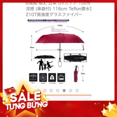 Dù Nhật tự động 2 chiều - ô cầm tay tự bung gập gọn, giảm giá 22% chỉ 78.000đ