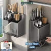 Đũa Dao Kèm Khay Thoát Nước Gắn Tường, Hộp Đựng Dao Kéo Nhà Bếp Không Cần Khoan 43.000 VND 2