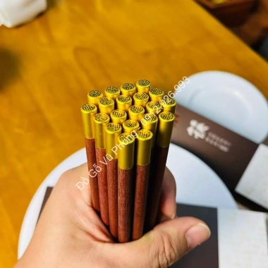 Đũa Gỗ Đàn Hương Đỏ Cao Cấp - Hộp 10 Đôi Không Sơn PU, Tự Nhiên, Giá Ưu Đãi 75.000 VND 8