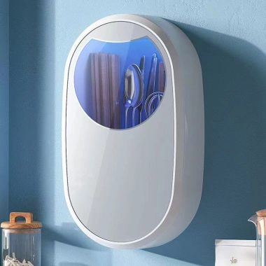 Đũa khử trùng treo tường không đục lỗ, dán không dấu, sấy tia UV tím - An toàn cho gia đình 5