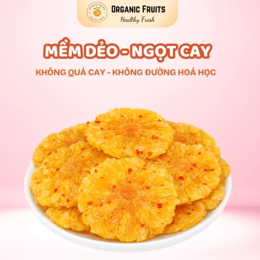Dứa sấy muối ớt 1.200ml thơm dẻo cay mặn ngọt chua tự nhiên không phẩm màu organic 2