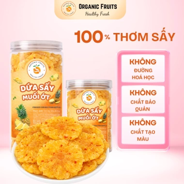 Dứa sấy muối ớt 1.200ml thơm dẻo cay mặn ngọt chua tự nhiên không phẩm màu organic 3