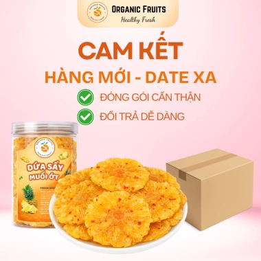 Dứa sấy muối ớt 1.200ml thơm dẻo cay mặn ngọt chua tự nhiên không phẩm màu organic 5