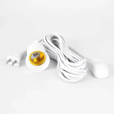 Đui chuôi đèn E27 có công tắc treo, dây 5m, móc treo đuôi xoáy 27mm - Giá 29.000