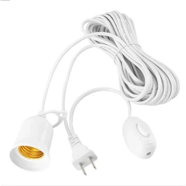 Đui chuôi đèn E27 có công tắc treo, dây 5m, móc treo đuôi xoáy 27mm - Giá 29.000 5 Đui chuôi đèn E27 có công tắc treo, dây 5m, móc treo đuôi xoáy 27mm - Giá 29.000 5