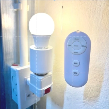 Đui đèn E27 điều khiển từ xa có hẹn giờ pin tiện lợi Combo đèn ngủ Đui tường ngắn và Đui điều khiển và Bóng LED giảm giá 50.470 VND 10