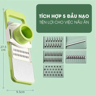 Dụng Cụ Bào Nạo Rau Củ Quả Đa Năng 6 Lưỡi Dao Inox JYoohome - Siêu Nhanh, An Toàn