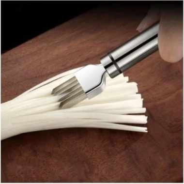 Dụng Cụ Cắt Hành Tỏi Tiện Lợi - Dao Chẻ Hành Lá 6 Lưỡi Thép Không Gỉ Giá 26.900₫