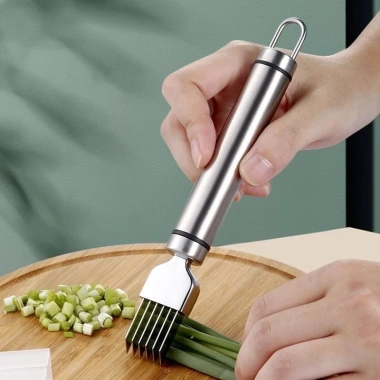 Dụng Cụ Cắt Hành Tỏi Tiện Lợi - Dao Chẻ Hành Lá 6 Lưỡi Thép Không Gỉ Giá 26.900₫
